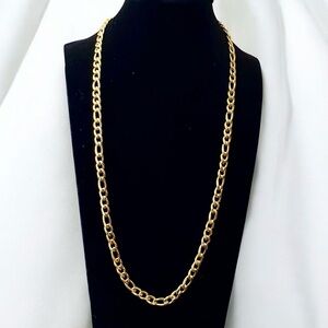 22” Gold Plated Stainless Steel Figaro Chain for Men – 5mm